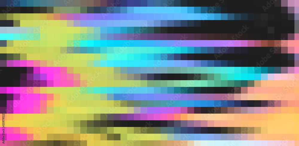Poster Abstract background with digital pixel noise glitch artifacts.
