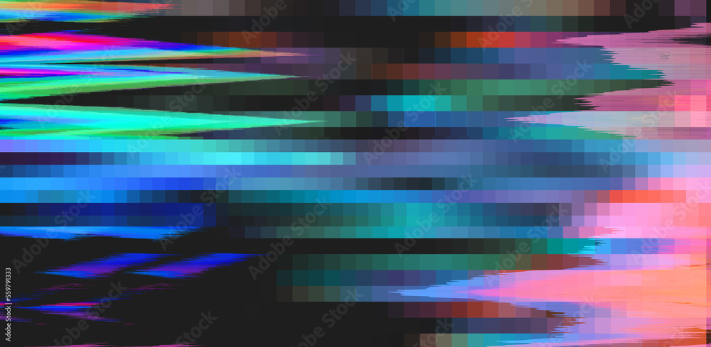 Aufkleber abstract background with digital pixel noise glitch artifacts.