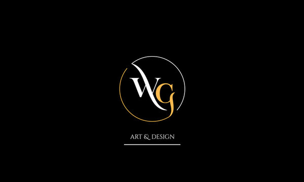 WG, GW, W, G abstract letters logo monogram