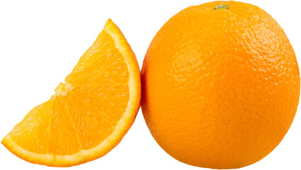 Slice of Orange fruit. Health sweet food