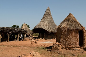 View of Niofoin village. Ivory Coast. Africa.