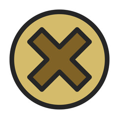 Rivet bolt vector icon.Color vector icon isolated on white background rivet bolt.