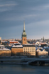 Fototapeta na wymiar view of gamla stan stockholm
