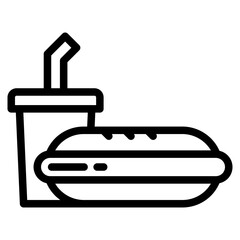 sandwich with cup drink line 