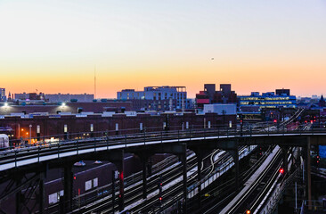 New York, Brooklyn, October 10, 2022: Broadway Junction, the hub of subway and elevated rail at...