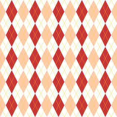 seamless pattern orange argyle background