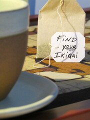 inspirational message on tea tag