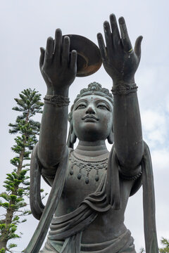 offering from one of the six devas surrounding the Big Buddha at Ngong Ping, Lantau Island