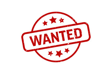 Wanted - Stamp, Imprint, Seal Template. Vector Stock Illustration