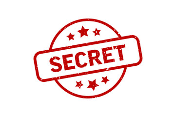 Secret - Stamp, Imprint, Seal Template. Vector Stock Illustration