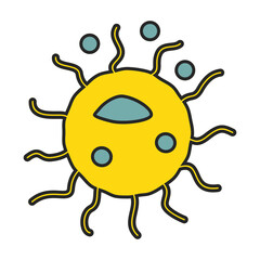Bacteria of virus vector icon.Color vector icon isolated on white background bacteria of virus .