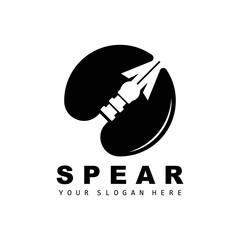 Spear Logo, Hunting Gear Design, Arrow War Weapon, Product Brand Vector