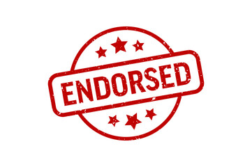 Endorsed - Stamp, Imprint, Seal Template. Vector Stock Illustration