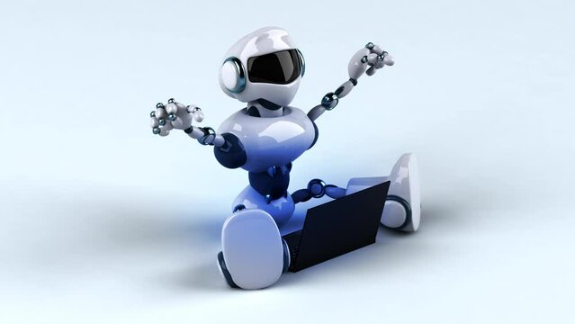 Fun 3D robot programming a laptop