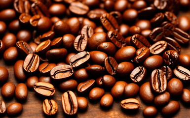background of coffee beans, empty space