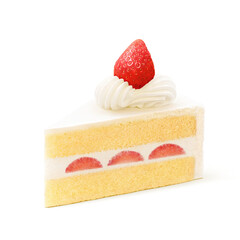 いちごのショートケーキのイラスト リアル 