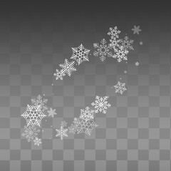 White Snowflake Vector Transparent Background.