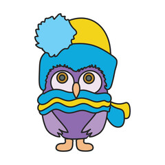 Owl vector icon.Color vector icon isolated on white background owl.