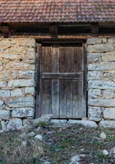 Fototapeta na wymiar A rustic facade of a traditional house