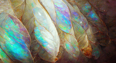 Mother of pearl abstract background - Generative AI