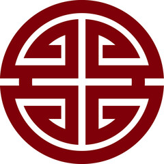 Chinese circle decorative round