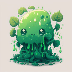 Cute green monster 
