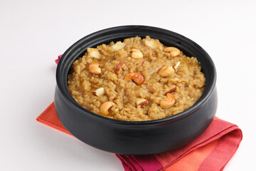Sakkarai Pongal Indian festival food traditional popular mithai sweet dessert made on the festival day of Pongal Makar Sankranti vishu Diwali India. Payasam in Chennai Tamil Nadu