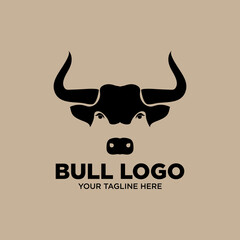 Bull, Cow, Angus Head Icon Logo Template