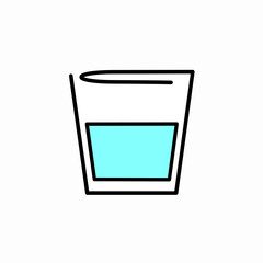 Glass of water illustration. 