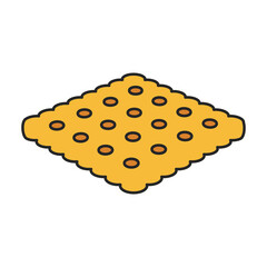 Biscuit cookie vector icon.Color vector icon isolated on white background biscuit cookie.