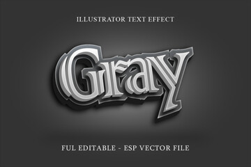 Editable gray text effect