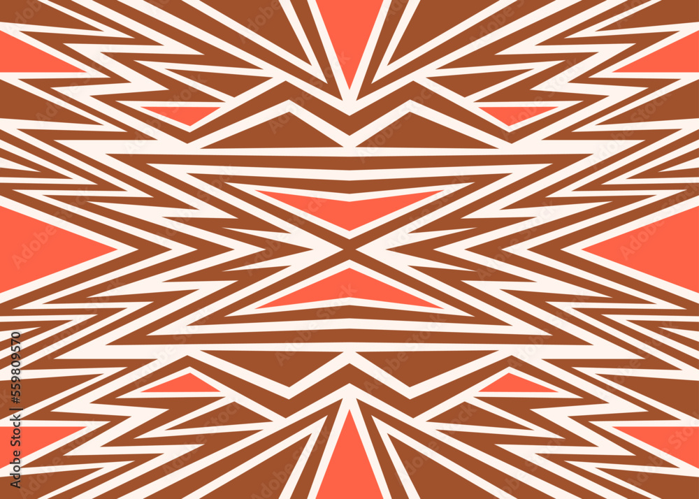 Poster abstract background with colorful triangle and zigzag lines pattern. mosaic tile pattern