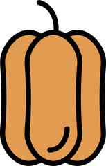 Linear icon of bell peppers