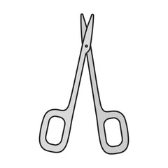 Scissor vector icon.Color vector icon isolated on white background scissor.