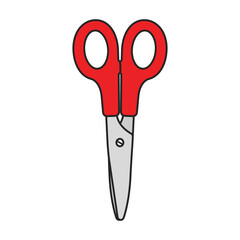 Scissor vector icon.Color vector icon isolated on white background scissor.