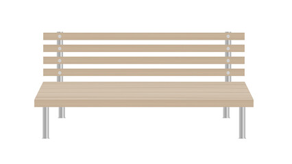 vector illustration of bench on PNG Transparent background, vector illustration	
