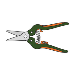 Scissor vector icon.Color vector icon isolated on white background scissor.