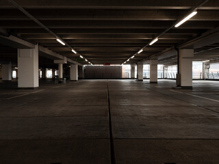 Empty parking place abandoned
