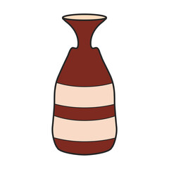 Pottery vase vector icon.Color vector icon isolated on white background pottery vase.