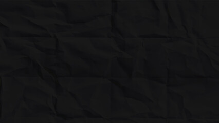 Black paper sheet texture. Black crumpled paper texture pattern. Rough grunge old blank. Vector abstract background.