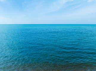 Sea surface aerial view,Bird eye view photo of blue waves and water surface texture Blue sea background Beautiful nature Amazing view sea background