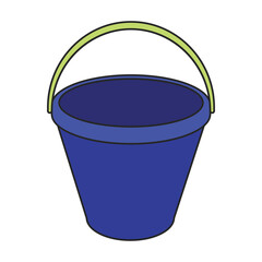 Bucket vector icon.Color vector icon isolated on white background bucket.