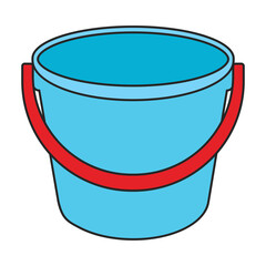 Bucket vector icon.Color vector icon isolated on white background bucket.