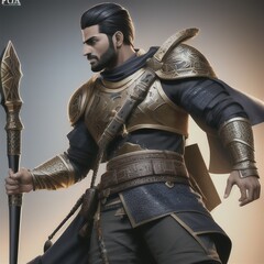Obraz premium Desert RPG Man Character