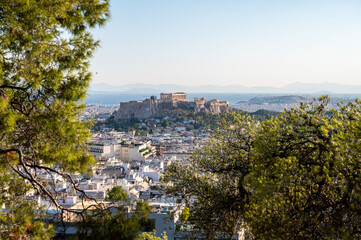 Beautiful views of Athens and the acropolis