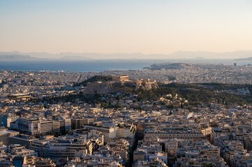 Beautiful views of Athens and the acropolis