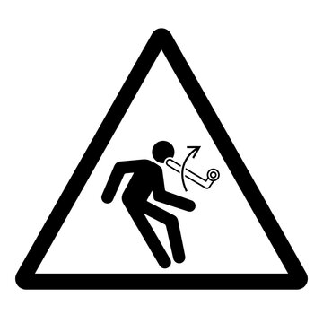 Warning Object Bumps Of Face Hazard Symbol Sign ,Vector Illustration, Isolate On White Background Label. EPS10
