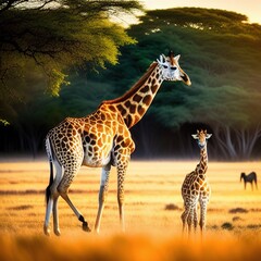 Obraz premium Giraffes