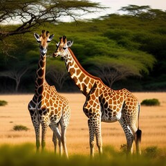 Obraz premium Giraffes