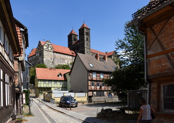 Obraz premium Quedlinburg, Schlossberg mit St. Servatius-Kirche